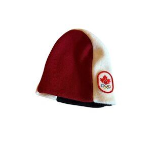 Canada Olympic Toddler Beanie Hudsons Bay Official Red/Black/White Acrylic Knit